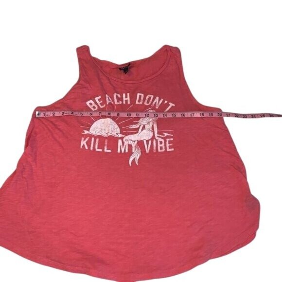 Beach Dont Kill My Vibe Coral Graphic Tank Top - Torrid - Picture 6 of 8